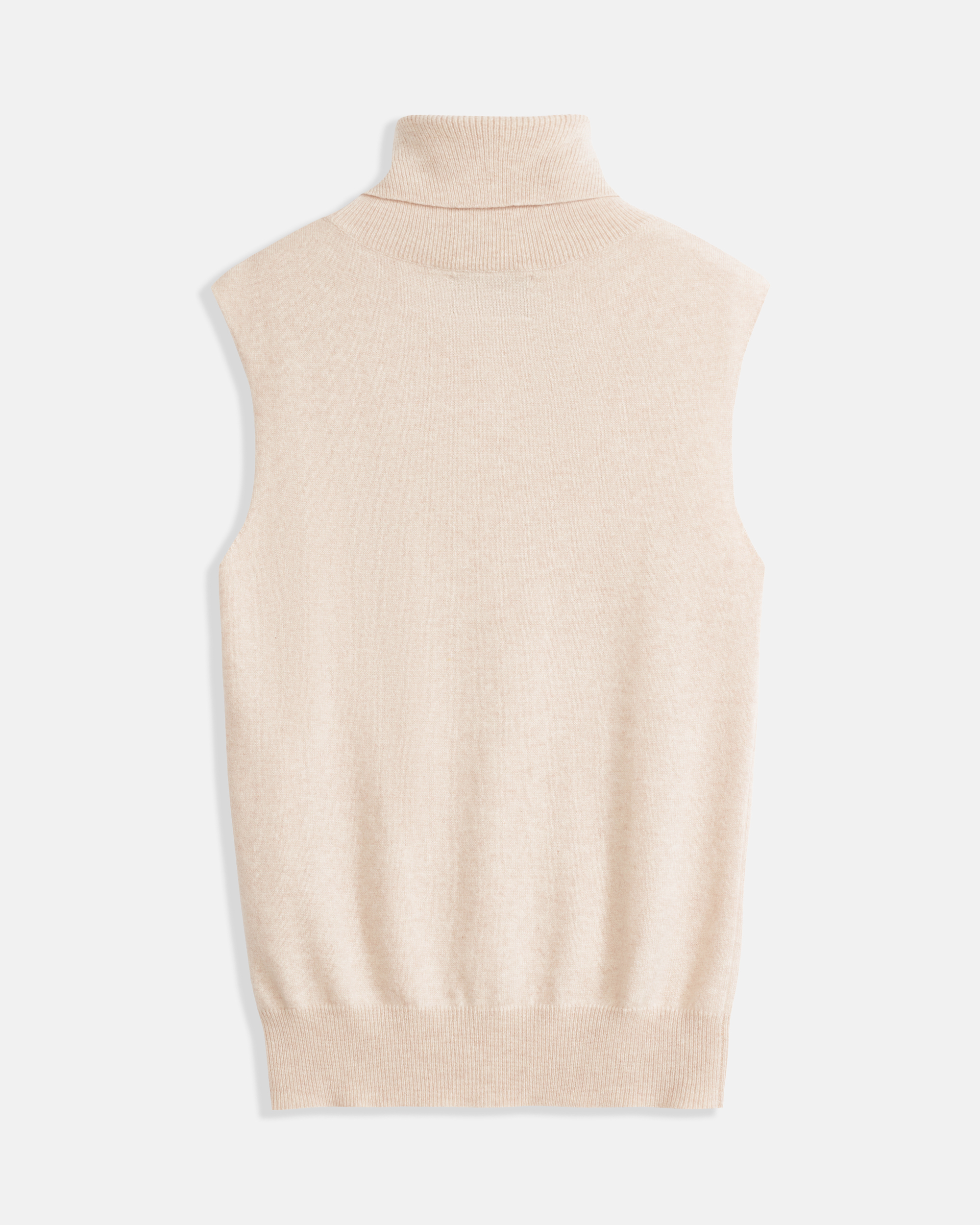 Gilet à col roulé en cachemire pour femme