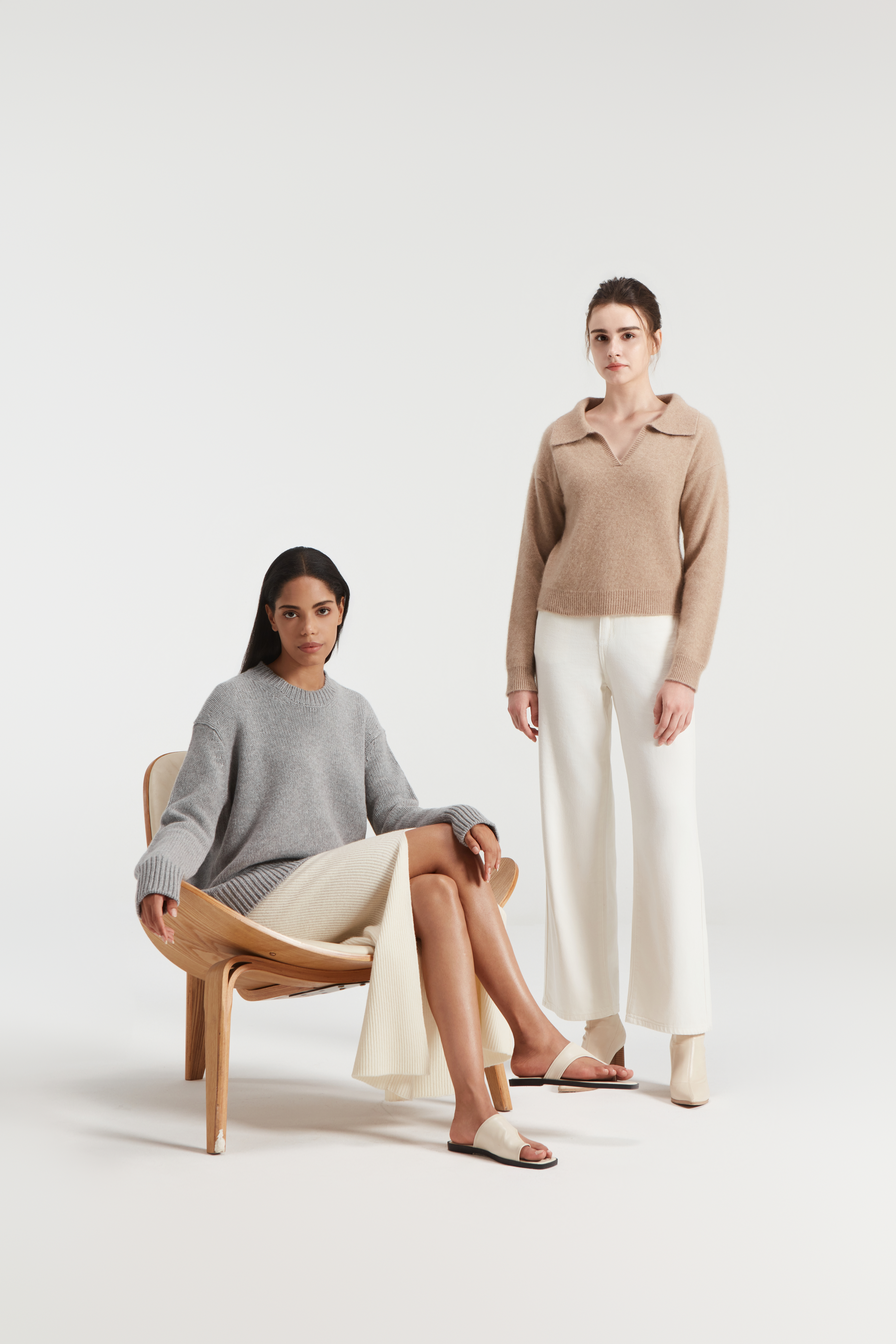 Luxueux sweat à sweat à sweat en tricot en cachemire à 100% pour le confort ultime