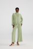 Pull en tricot à col roulé vert surdimensionné vert