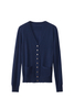 Cardigan de cachemire de la marine classique