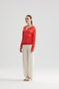 Pull en tricot à manches longues orange
