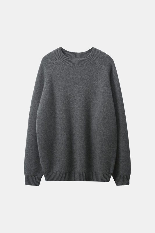 Pull à cou de l'équipage gris