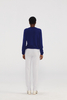 Pull cardigan en cachemire de la marine premium