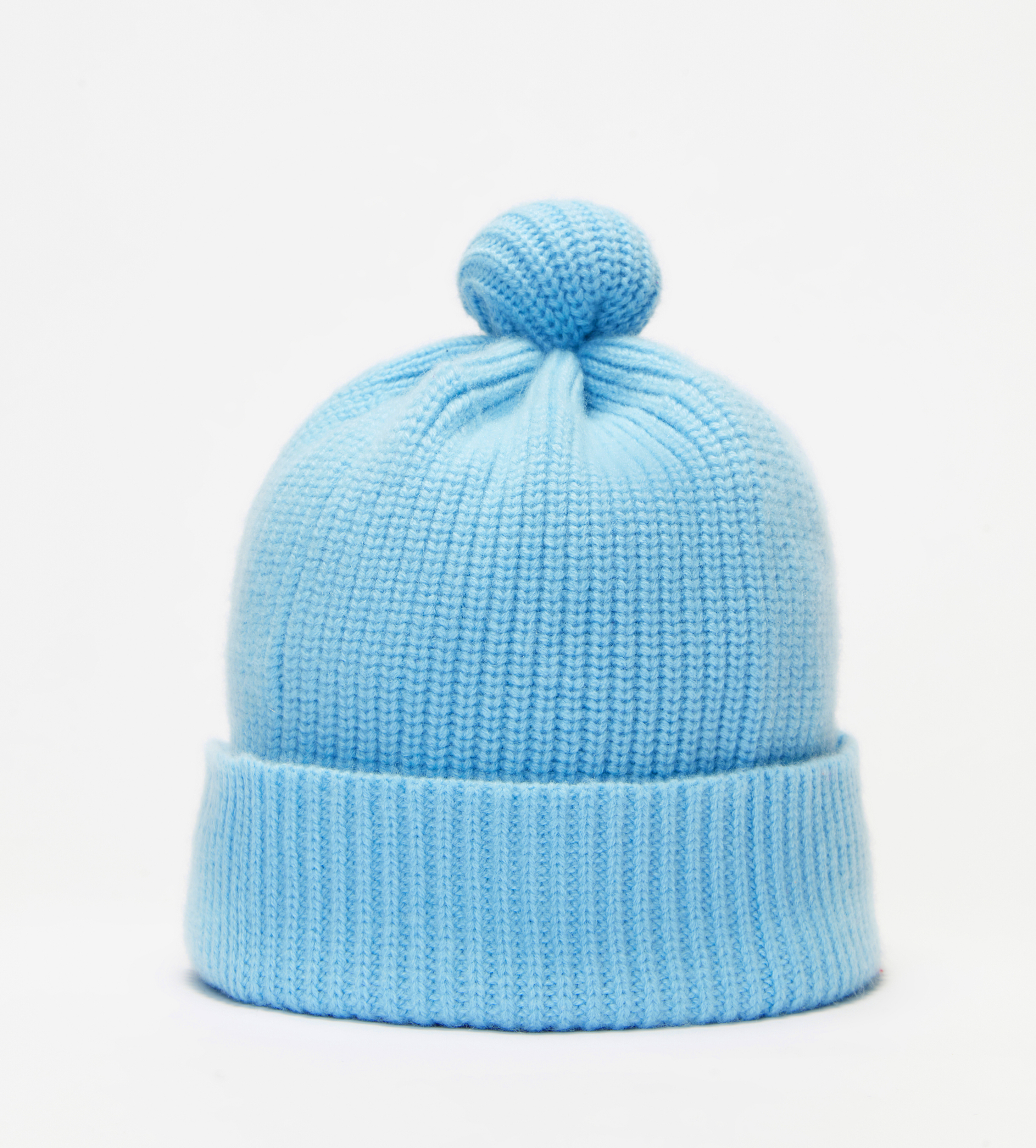 Bonnet à pompon côtelé en pur cachemire de qualité supérieure | Accessoires OEM