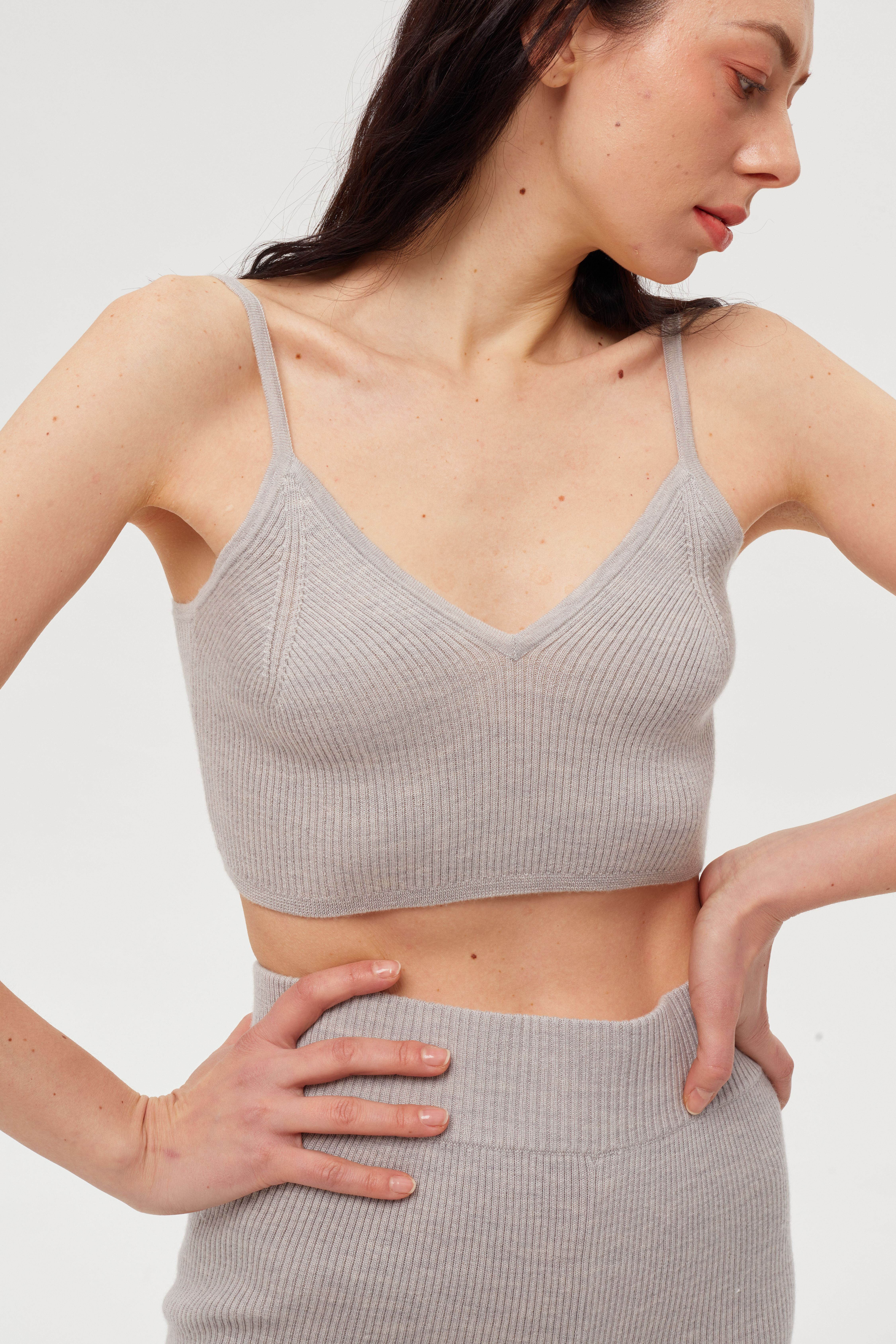 Bralette en tricot de cachemire sans couture OEM | Usine de vêtements de détente de luxe