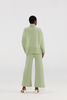 Pull en tricot à col roulé vert surdimensionné vert