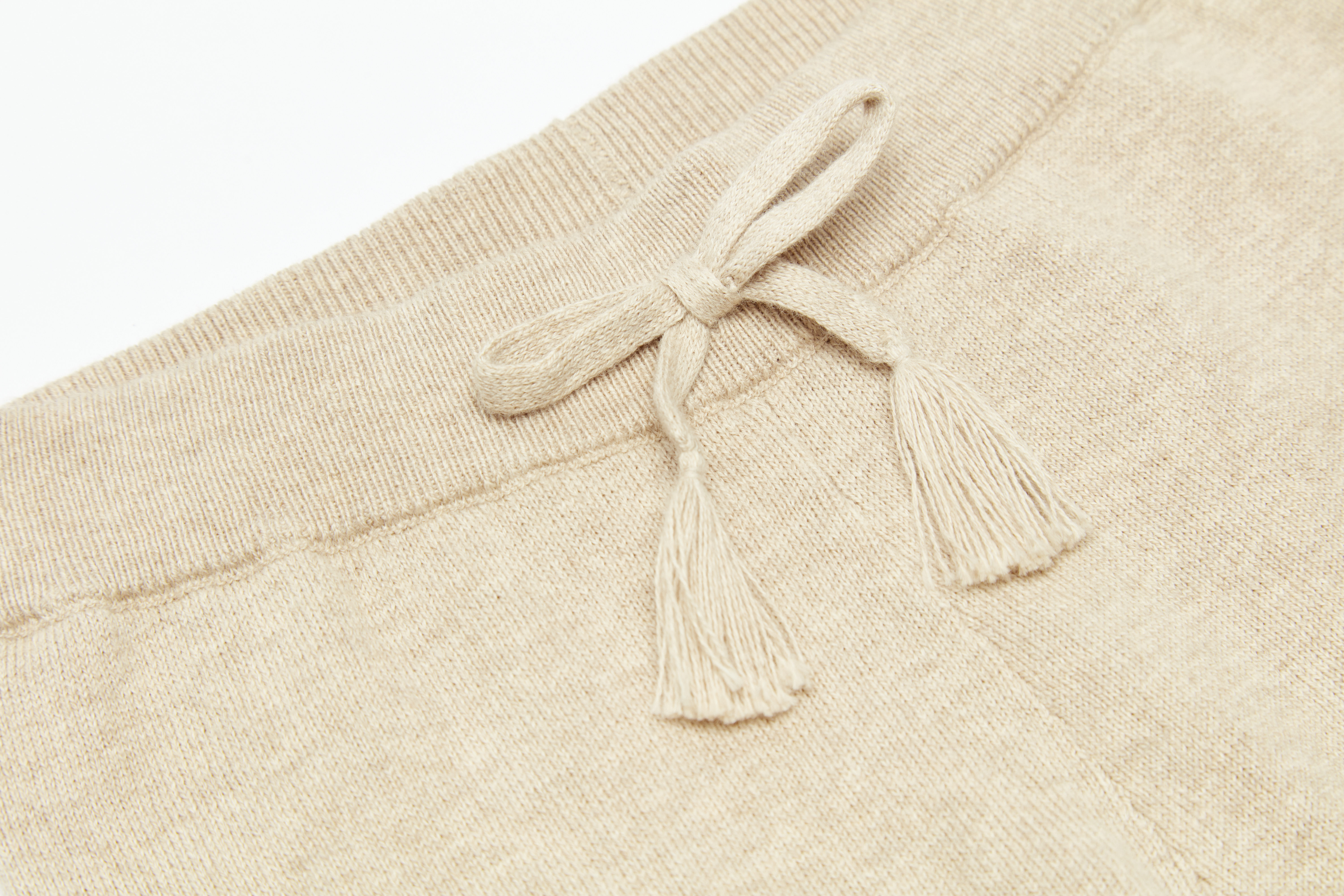 Pantalon long en tricot pour enfants beige 