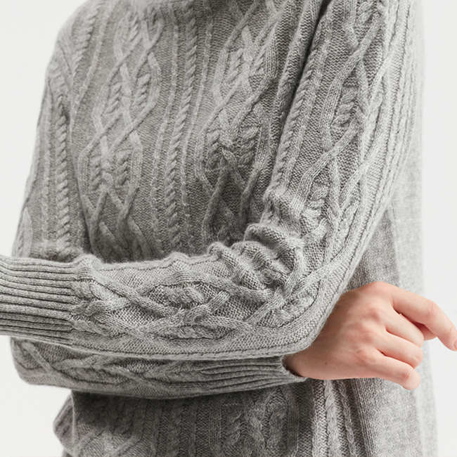 Ensemble coordonné pull et jupe en tricot torsadé de qualité supérieure | OEM de calibre 7