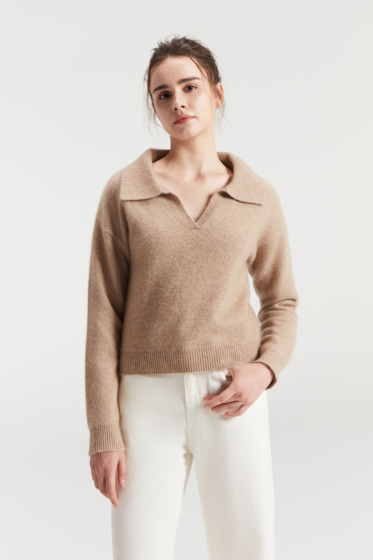 Luxueux sweat à sweat à sweat en tricot en cachemire à 100% pour le confort ultime
