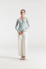 Pull d'air de laine d'air de la laine d'air des femmes légères et à moitié transparentes