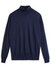 Pillumage de la marine en laine pure du cou masculin