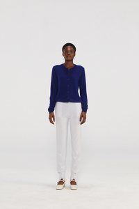 Pull cardigan en cachemire de la marine premium