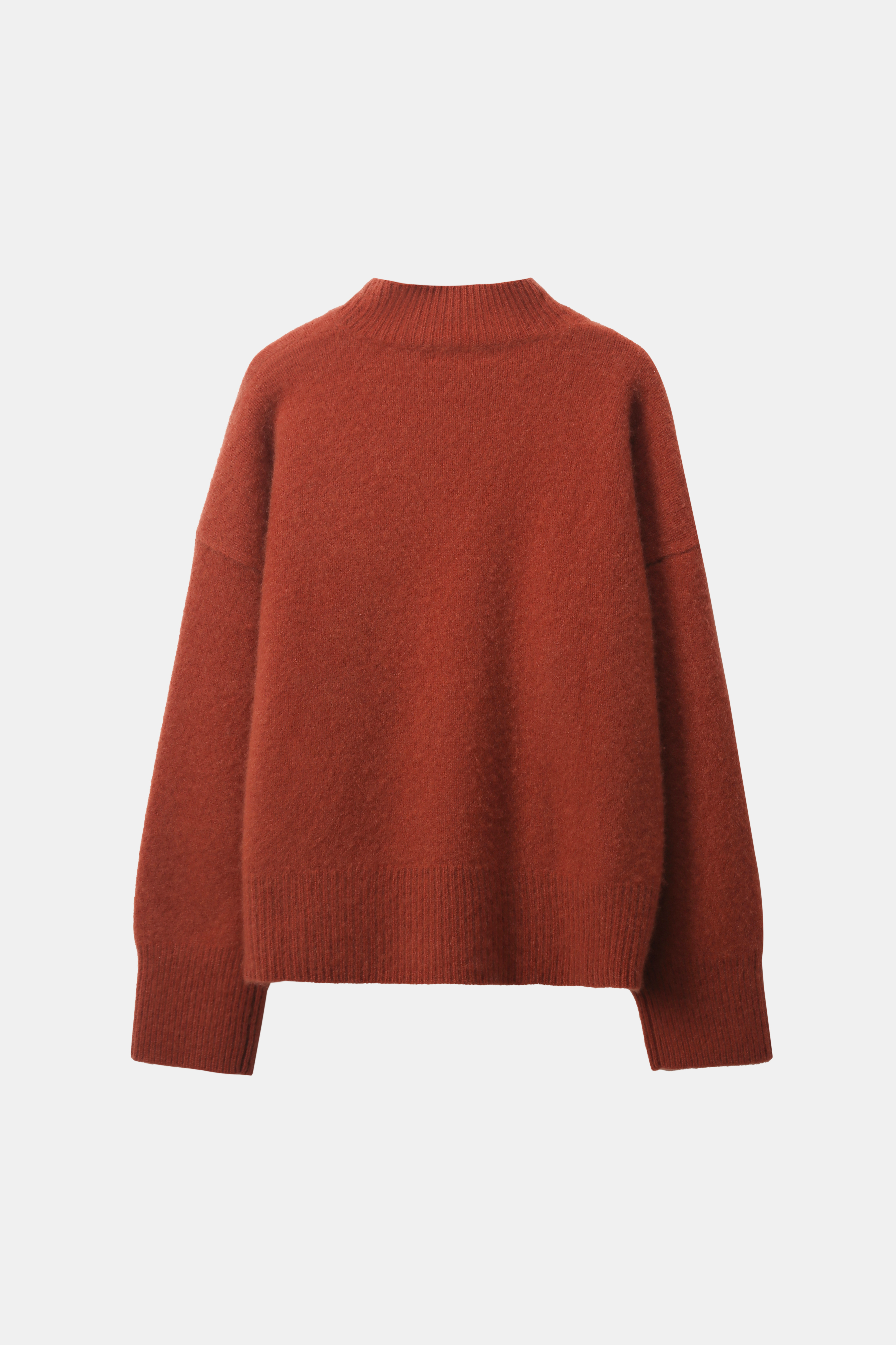 Brick Red Crew Neck Cavar