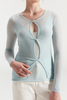 Pull d'air de laine d'air de la laine d'air des femmes légères et à moitié transparentes