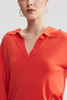 Pull en tricot à manches longues orange
