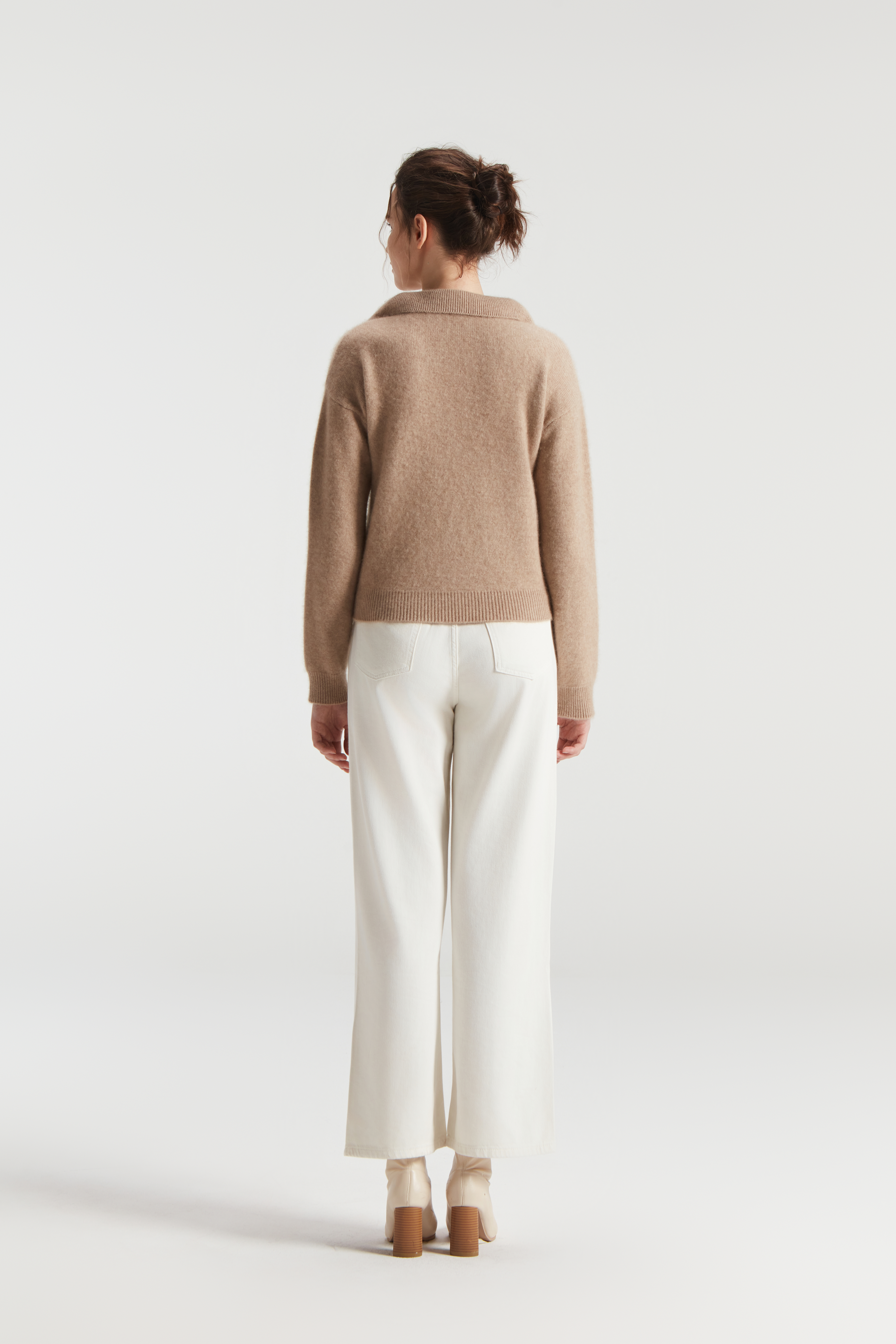 Luxueux sweat à sweat à sweat en tricot en cachemire à 100% pour le confort ultime