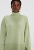 Pull en tricot à col roulé vert surdimensionné vert