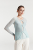 Pull d'air de laine d'air de la laine d'air des femmes légères et à moitié transparentes
