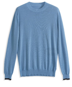 Pillumage en coton pur bleu rond pour hommes