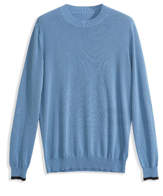 Pillumage en coton pur bleu rond pour hommes