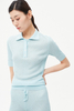 T-shirt de polo de Podel en laine pour femmes