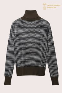 Pull rayé marron foncé Premium pour hommes | OEM à rayures sans couture