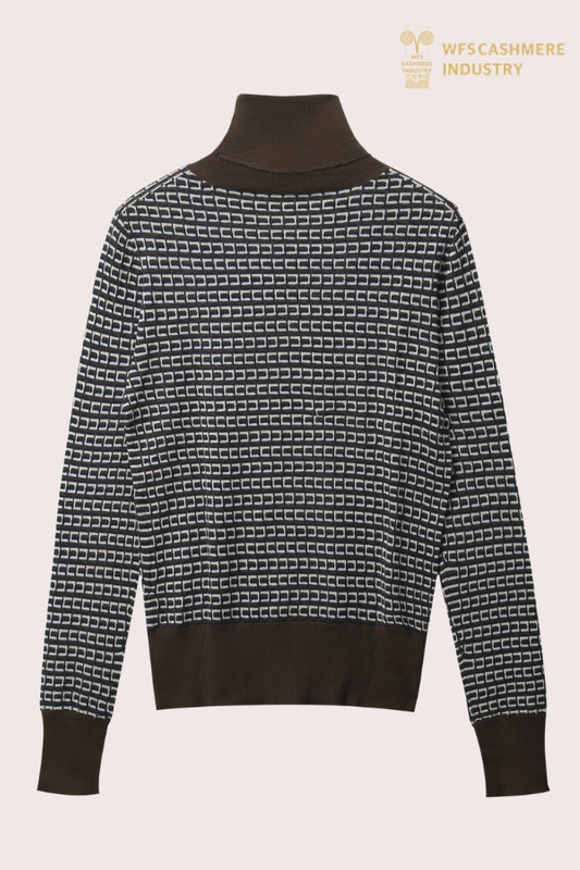 Pull rayé marron foncé Premium pour hommes | OEM à rayures sans couture