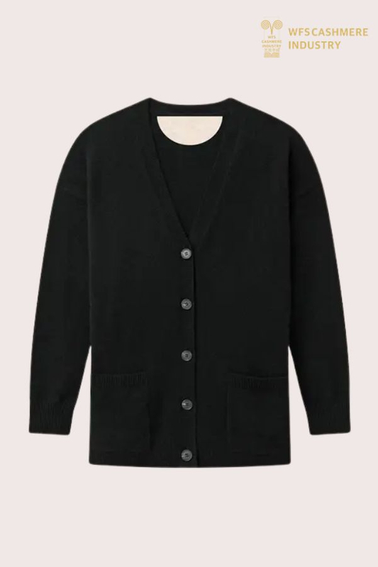 Cardigan en pur cachemire 12GG Premium pour hommes avec boutons en coquillage | OEM de tricots personnalisés