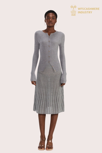 Cardigan en tricot de luxe en soie mélangée brillante | Fabricant OEM léger haut de gamme