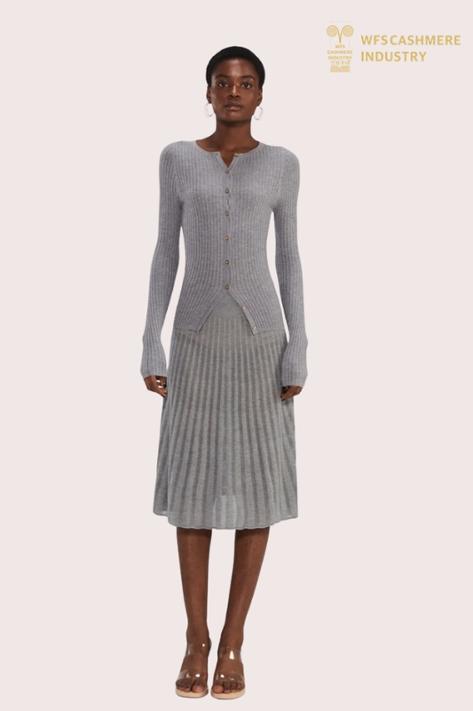 Cardigan en tricot de luxe en soie mélangée brillante | Fabricant OEM léger haut de gamme