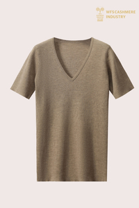 T-shirt tricoté à manches courtes haut de gamme OEM | Usine de pulls à jauge fine