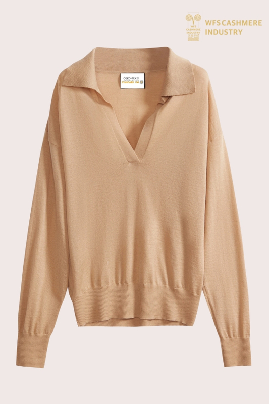 Pull en tricot peigné à col ouvert de qualité supérieure | OEM de calibre 16
