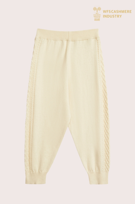 Pantalon en maille fine torsadée en coton et cachemire Premium pour garçon | OEM personnalisé