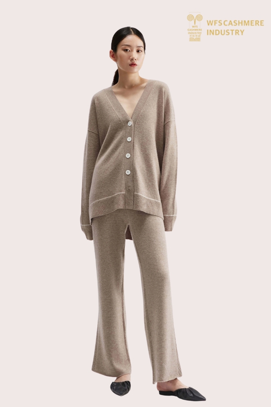 Cardigan boutonné sur le devant 100 % cachemire haut de gamme pour femme | Fabricant de tricots OEM