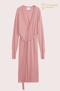Cardigan long en mélange de cachemire et soie de qualité supérieure | Tricots OEM pour femmes 16GG
