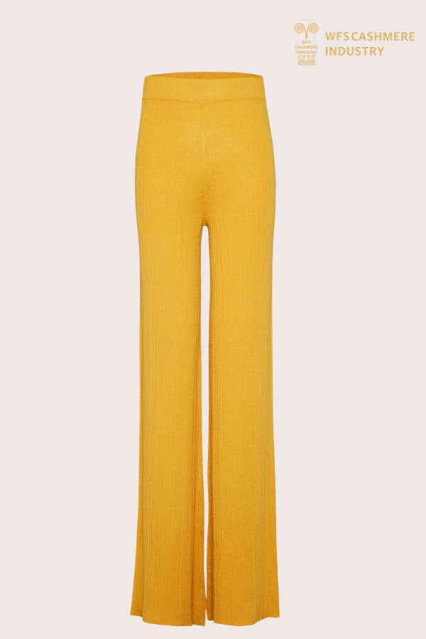 Pantalon En Maille Pur Cachemire Femme | Fabricant OEM de pantalons larges de luxe