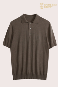 Polo tricoté en mélange de soie et de coton 16GG Premium pour hommes | OEM d'été de luxe
