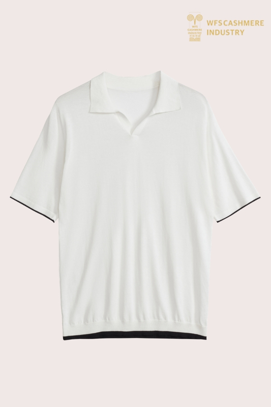 Polo à col en V en pur coton 16GG Premium pour hommes | Johnny Collar Tricots OEM