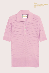 Polo pointelle en soie et cachemire haut de gamme | OEM de vêtements de villégiature