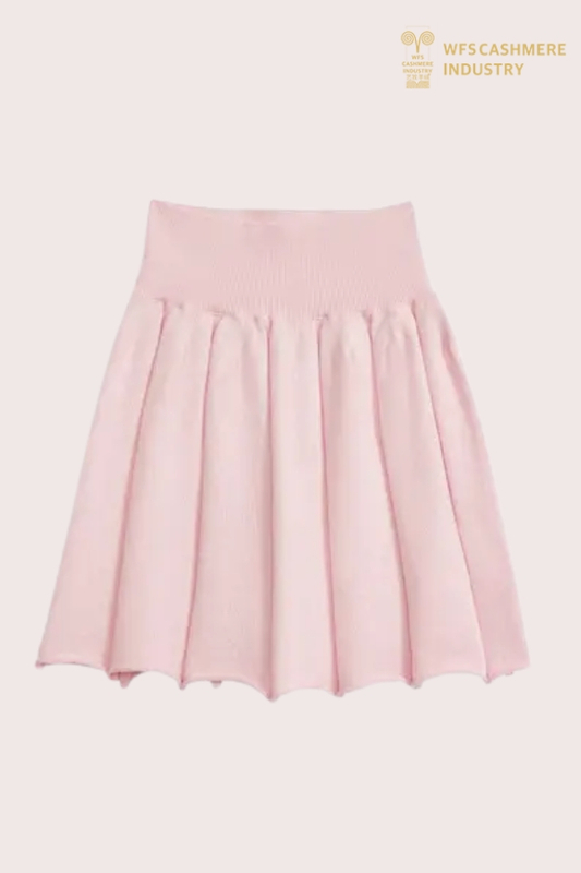 Jupe en tricot de coton et cachemire Premium pour fille | OEM de vêtements pour enfants personnalisés
