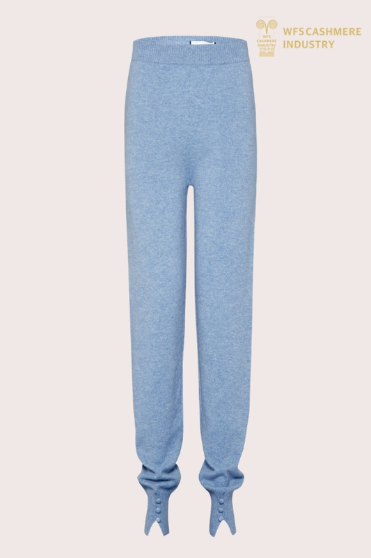 Pantalon Jogger Bleu Pur Cachemire Femme | Fabricant OEM d'athlétisme de luxe
