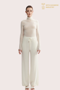 Pantalon large en pur cachemire pour femme | Fabricant OEM de bas en tricot de luxe