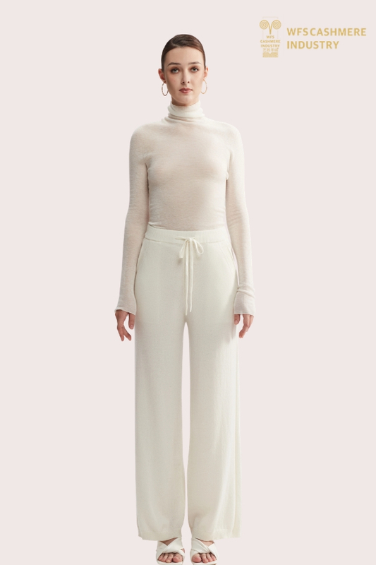 Pantalon large en pur cachemire pour femme | Fabricant OEM de bas en tricot de luxe