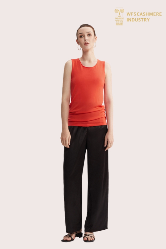 Gilet pull en laine peignée 18GG | OEM de superposition ultra fine