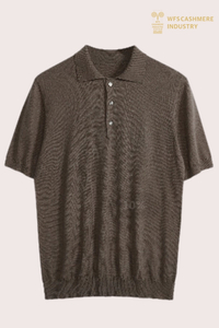 Polo en tricot de soie et de coton haut de gamme pour hommes | OEM d'été de luxe