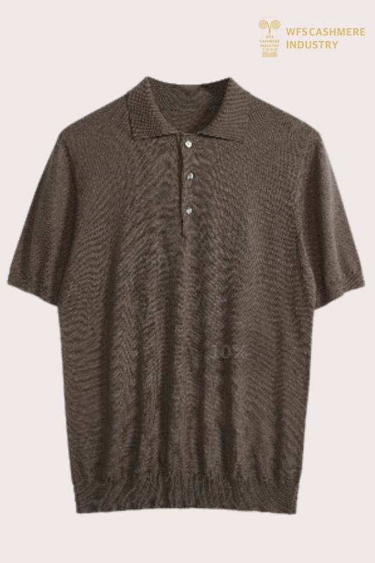 Polo en tricot de soie et de coton haut de gamme pour hommes | OEM d'été de luxe