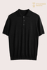 Polo en coton et soie de qualité supérieure 16GG avec boutons en nacre | OEM de vêtements de luxe pour hommes