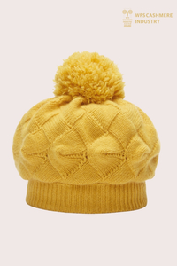Bonnet ample en cachemire brossé haut de gamme | Accessoires en tricot OEM