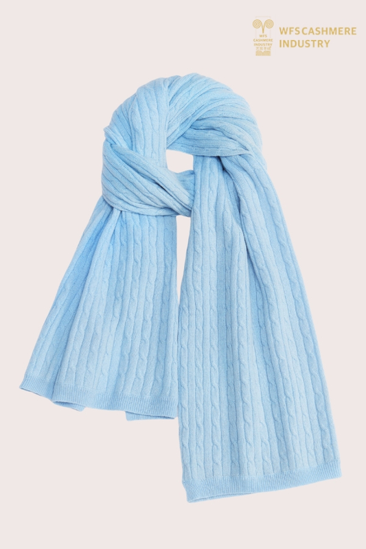 Écharpe en tricot torsadé en laine et cachemire de qualité supérieure | Accessoires d'hiver personnalisés OEM