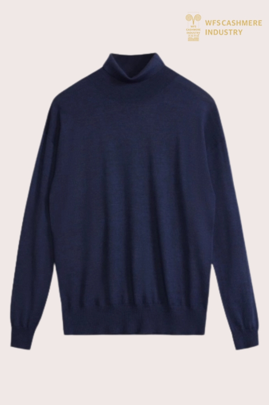 Pull à col haut en laine mérinos premium pour hommes | OEM de tricots
